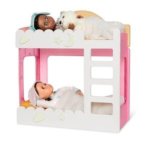 Glitter Girl Comfy Clouds Bunk Bed Bedroom Furniture Set 14″ Dolls